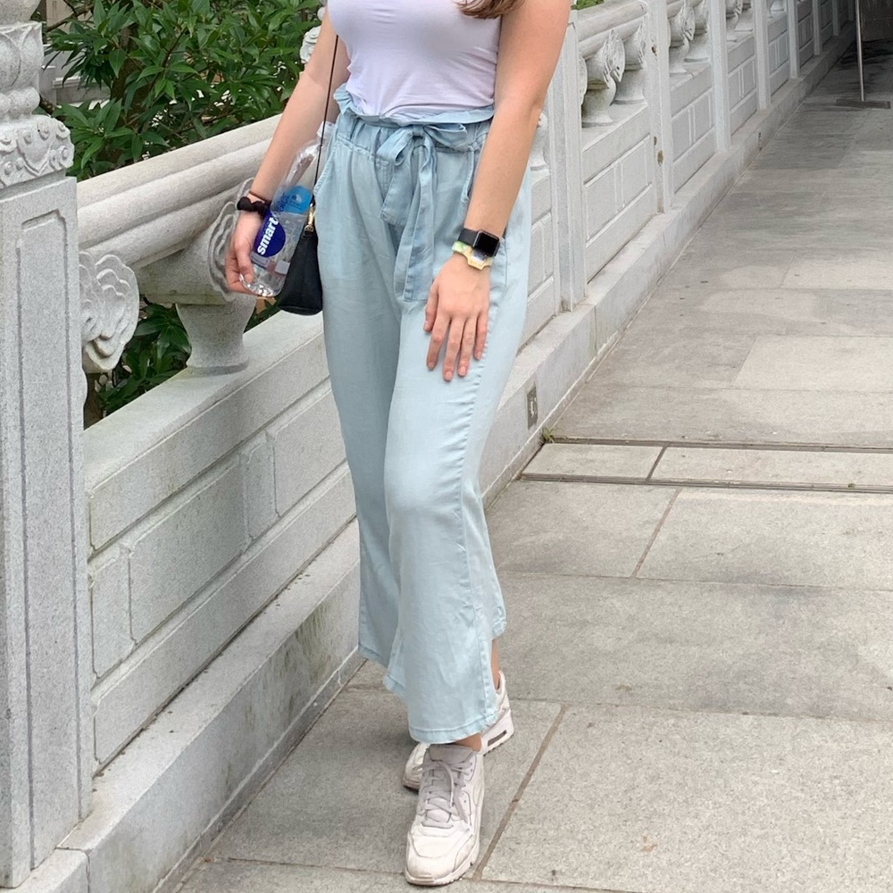 Light Blue Flowy Summer Pants